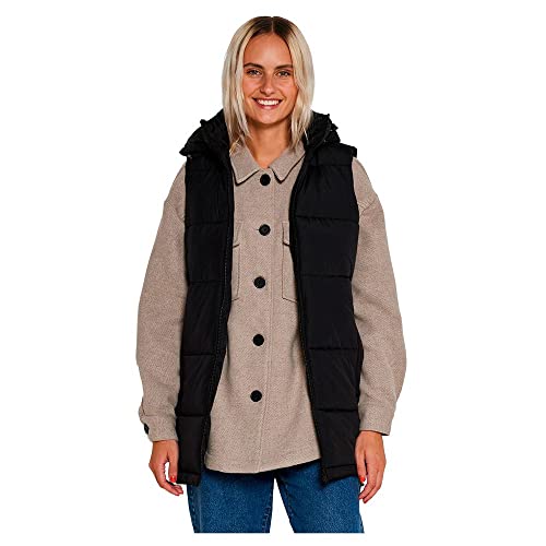 Noisy may Aurora Hood Vest Frauen Weste schwarz XS 100% Polyester Basics, Casual Wear, Streetwear von Noisy may