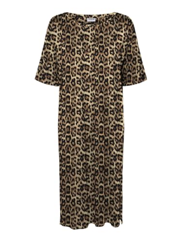 noisy may Damen NMMAYDEN 2/4 AOP Dress LX Kleid, Natural/AOP:Leo, S von Noisy may