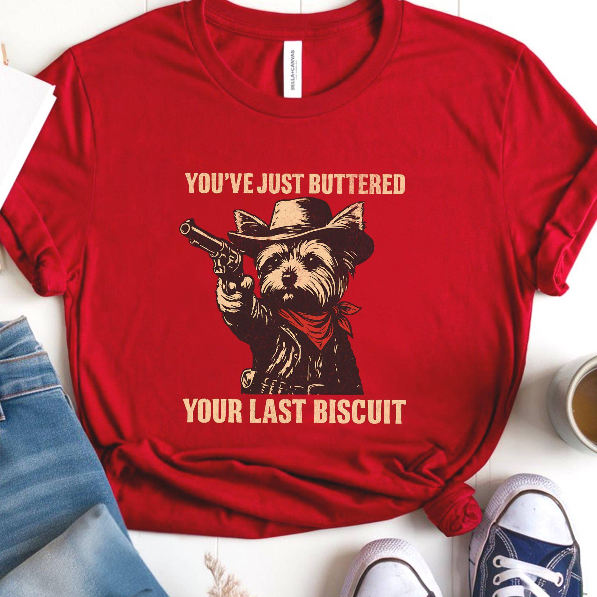 Lustiges Yorkshire Terrier Shirt, Yorkie Mom Dad Meme Tshirt, Sie Haben Gerade Ihren Letzten Keks T-Shirt Gebuttert, Cowboy Hund T-Shirt, Geschenk Lustiges Yorkshire Terrier Shirt, Yorkie Mom Dad Meme Tshirt, Sie Haben Gerade Ihren Letzten Keks T-Shirt Gebuttert, Cowboy Hund T-Shirt, Geschenk von Noivio