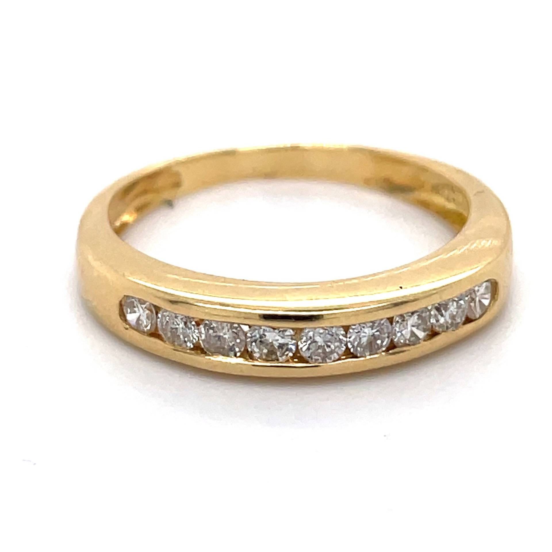 Halbe Ewigkeit Goldring, Absteckring, 0, 25 Karat Natürliche Diamanten, 18 Gelbgold, Nachlassschmuck, Ansteckbarer Ring, Goldminimalistring Geschenk von NolaJewelryShop