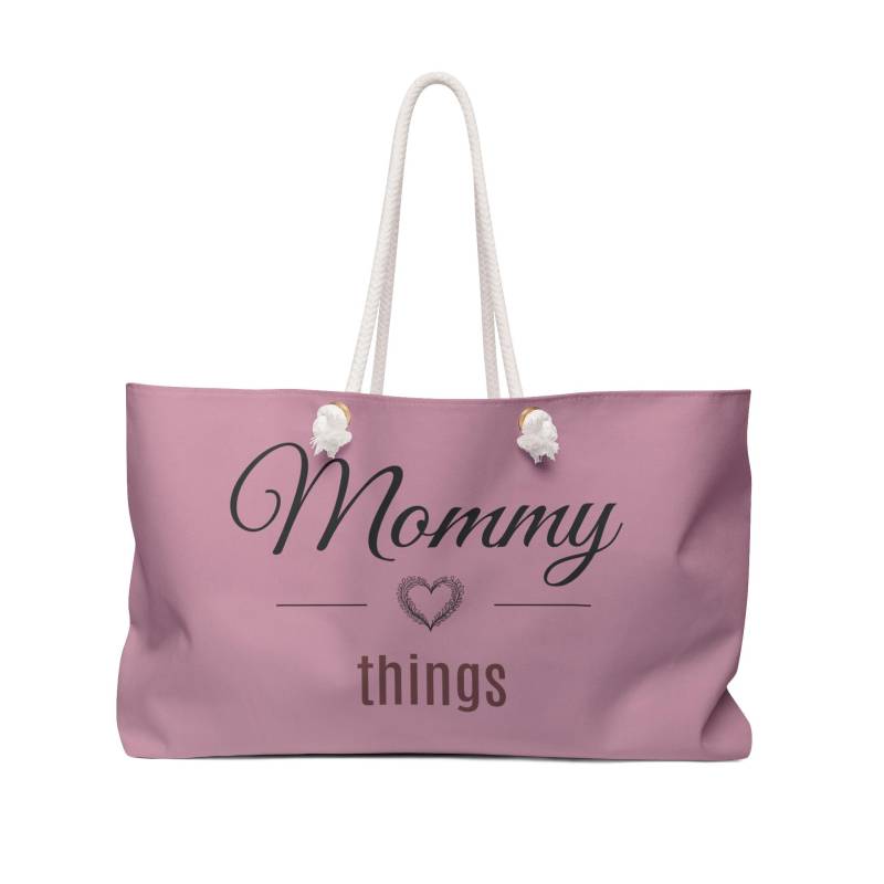 Beautiful "Mommy Things" Weekender Bag in Dusty Rose Tone - Perfect For New Mom's Daily Essentials von NoliArtDesign
