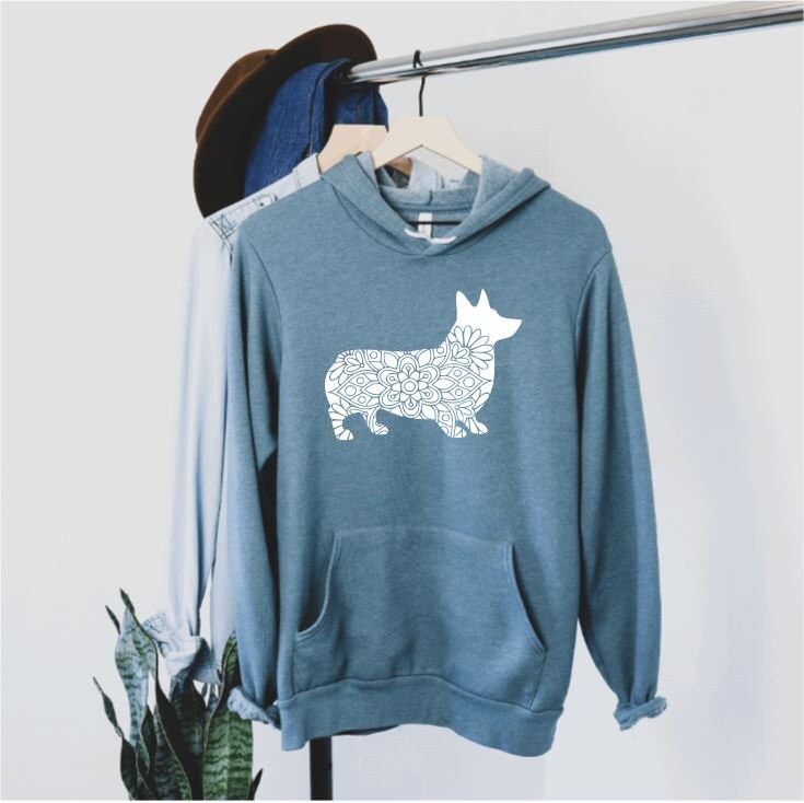 Corgis Mandala | Unisex Sweatshirt Kapuzenpullover Hund Mama Lustiger Pullover Papa Hundeliebhaber Geschenk Ich Liebe Meinen von NoliaDesignsCo