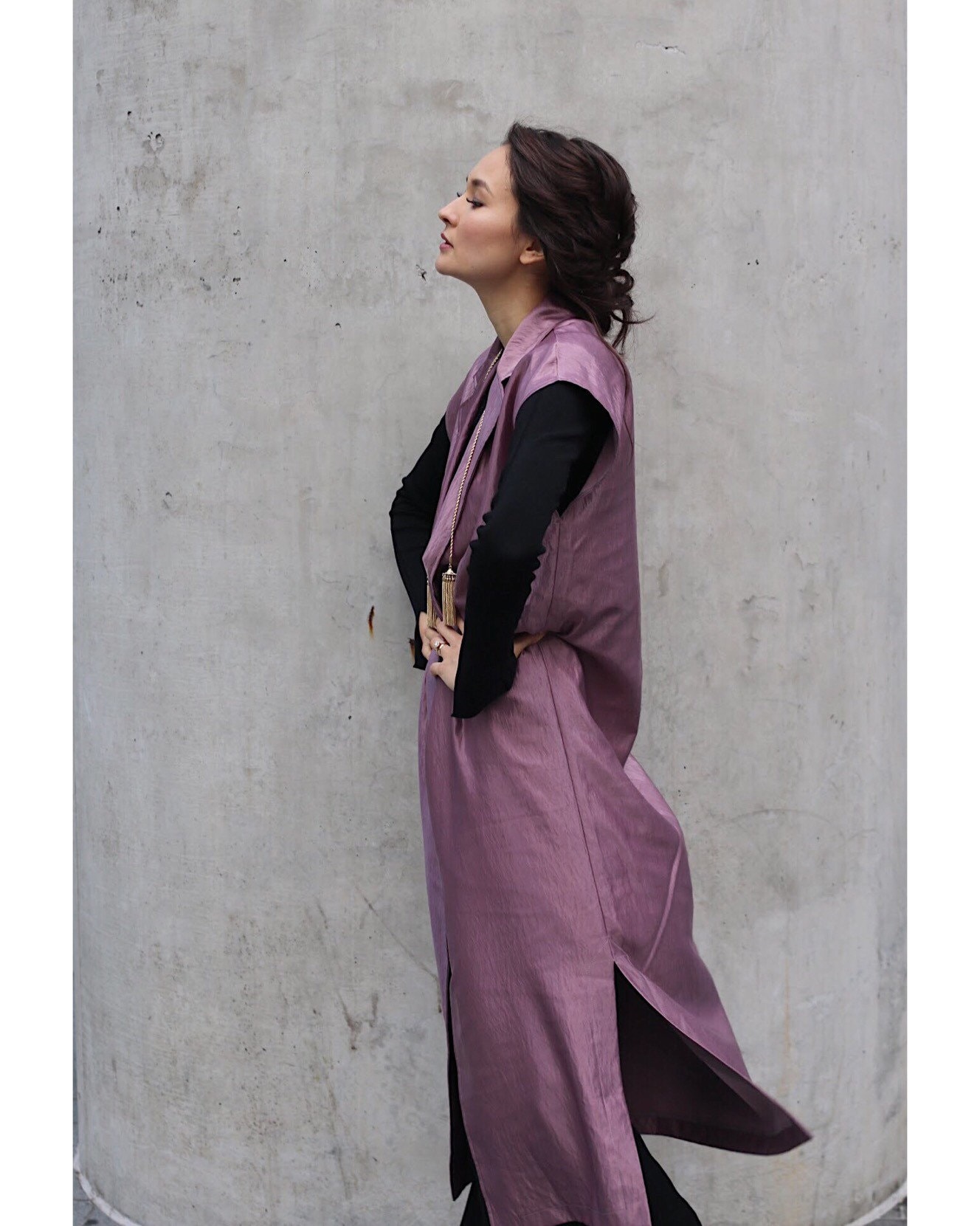 Lässiges Outfit/ Büro Rosa Weste/ Altrosa/ Kimono/ Langer Kimon/ Lässiges Outfit/ Büro Rosa Weste/ Altrosa/ Kimono/ Langer Kimon/ von NomaDesignGroup