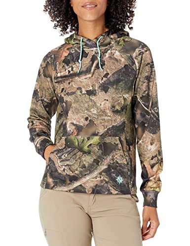 Nomad Damen Utility Hoodie | mittelschweres, wasserabweisendes Jagd-Fleece Jacke, Mossy Oak Droptine Camo, X-Large von Nomad