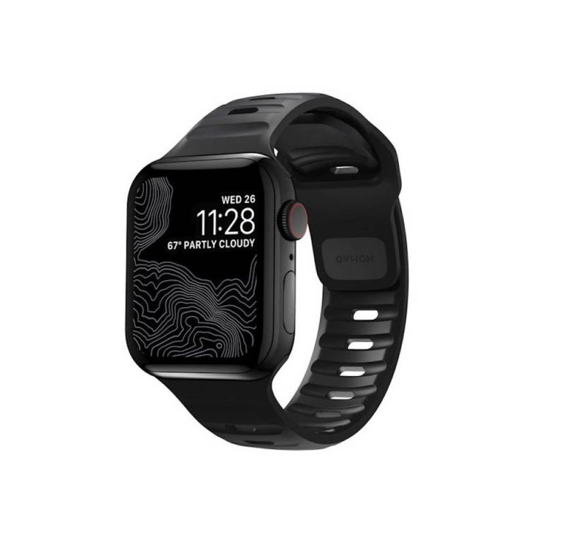 Nomad Wechselarmband Apple Watch 38 / 40 / 41 mm, Gummi Schwarz von Nomad
