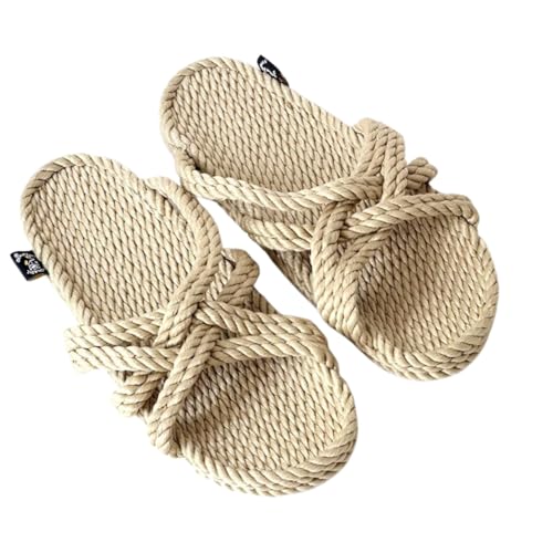 Nomadics Slip On Unisex-Erwachsene Sandale aus Seil Camel, 37 von Nomadic State of Mind