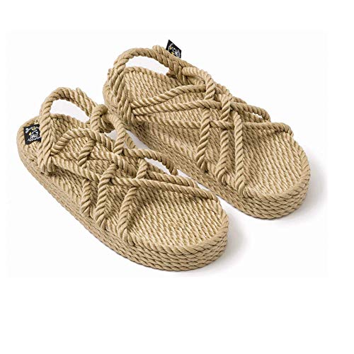 Nomadics JC Double Decker Damen Sandale aus Seil Camel, 38 von Nomadics