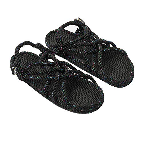Nomadics JC Unisex-Erwachsene Sandale aus Seil Disco Black, 42 von Nomadics