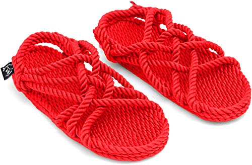 Nomadics JC Unisex-Erwachsene Sandale aus Seil Red, 38 von Nomadics
