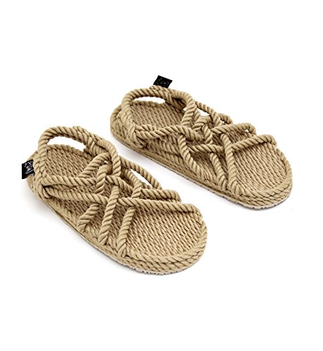 Nomadics JC with Sole Unisex-Erwachsene Sandale aus Seil Camel, 42 von Nomadics