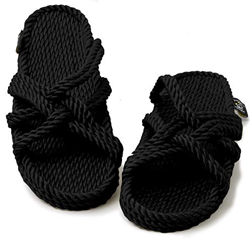 Nomadics Slip On Unisex-Erwachsene Sandale aus Seil Black, 42 Nomadics Slip On Unisex-Erwachsene Sandale aus Seil Black, 42 von Nomadics