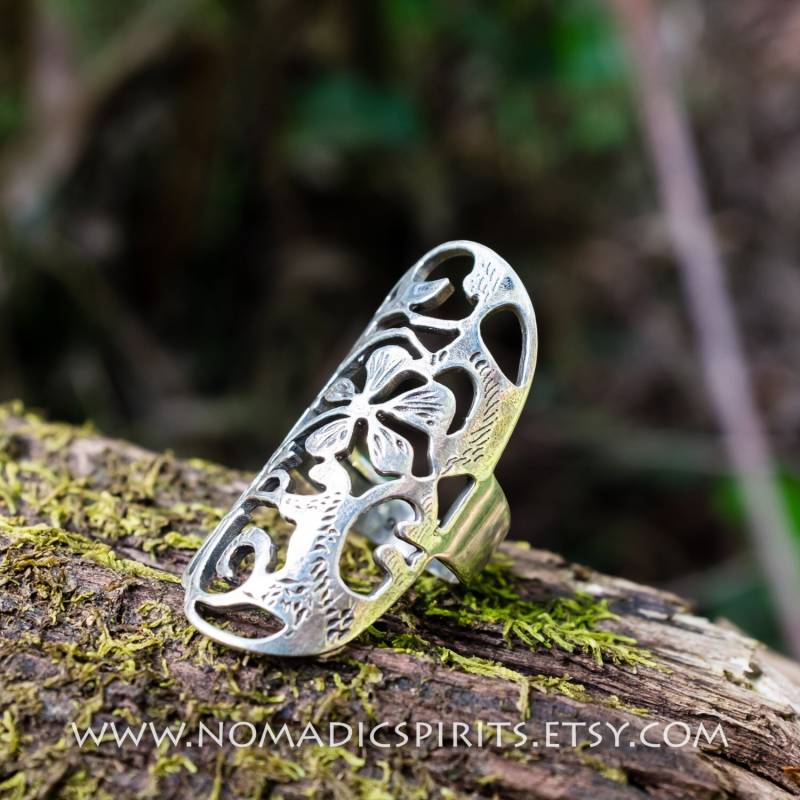 Wunderschöne Filigrane Oxidiert Sterlingsilber 924 Ringgröße 10 von Nomadicspirits