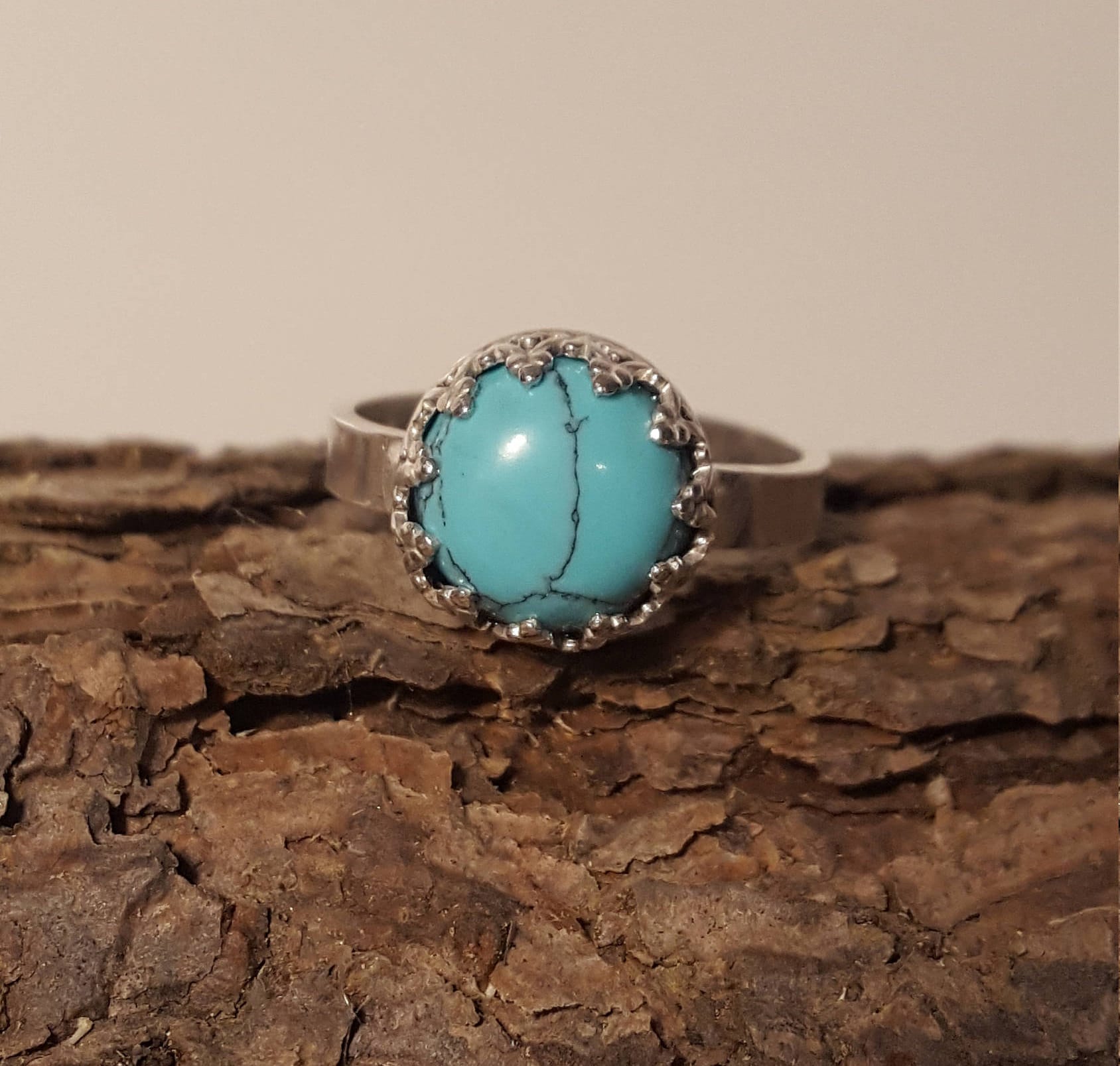 Türkis Ring in Sterling Silber Türkis Ring in Sterling Silber von NomarZinidStudio