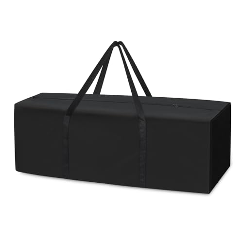 Nomiou Sporttasche – große Luffeltasche für Reisen, 600D strapazierfähiger Stoff, faltbar, Gepäcktasche für Damen und Herren, Schwarz, 47inch von nomiou
