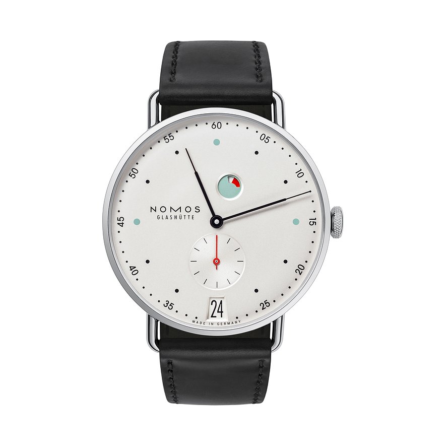 Nomos Glashütte Herrenuhr Metro Datum Gangreserve 1101 von Nomos Glashütte