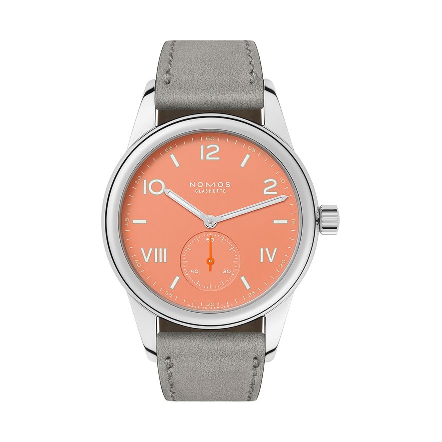 Nomos Glashütte Unisexuhr Club Campus 38 cream coral 725 von Nomos Glashütte