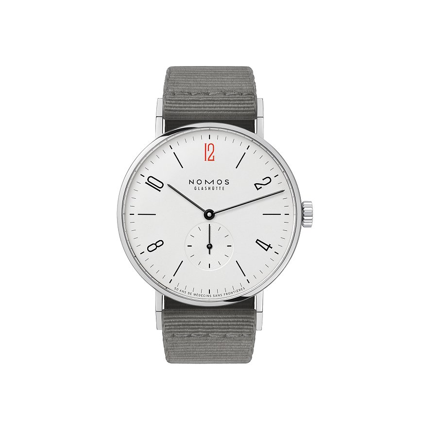 Nomos Glashütte Unisexuhr Tangente 38 - 50 ans de Médecins Sans Frontières 165.S50 von Nomos Glashütte