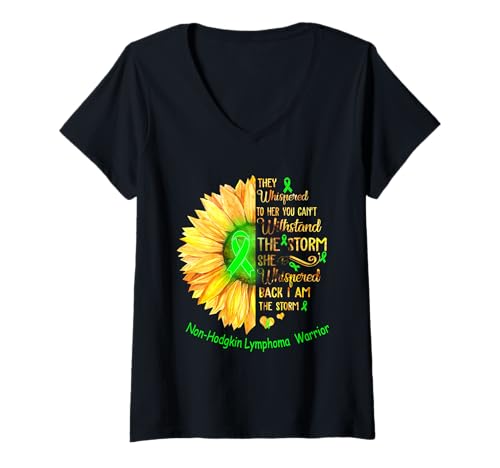 Damen Ich Bin der Storm Non-Hodgkin Lymphoma Warrior T-Shirt mit V-Ausschnitt Damen Ich Bin der Storm Non-Hodgkin Lymphoma Warrior T-Shirt mit V-Ausschnitt von Non-Hodgkin Lymphoma Warrior Tees