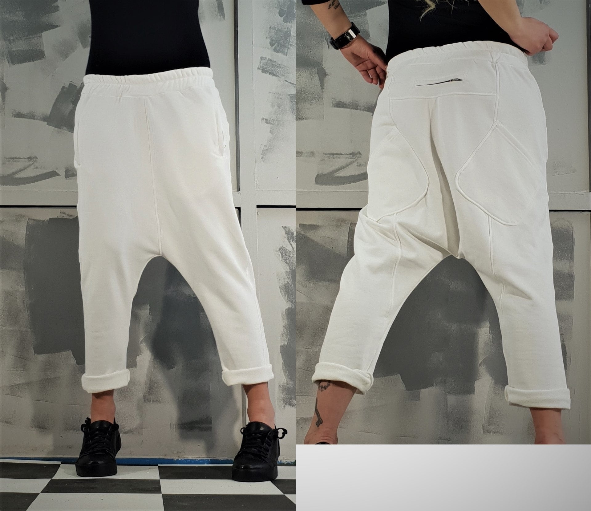 Damen Haremshose, Extravagante Hose, Baumwollhose, Urban Pants, Lockere Haremshose Mit Taschennonstandarddesign von NonStandardDesign