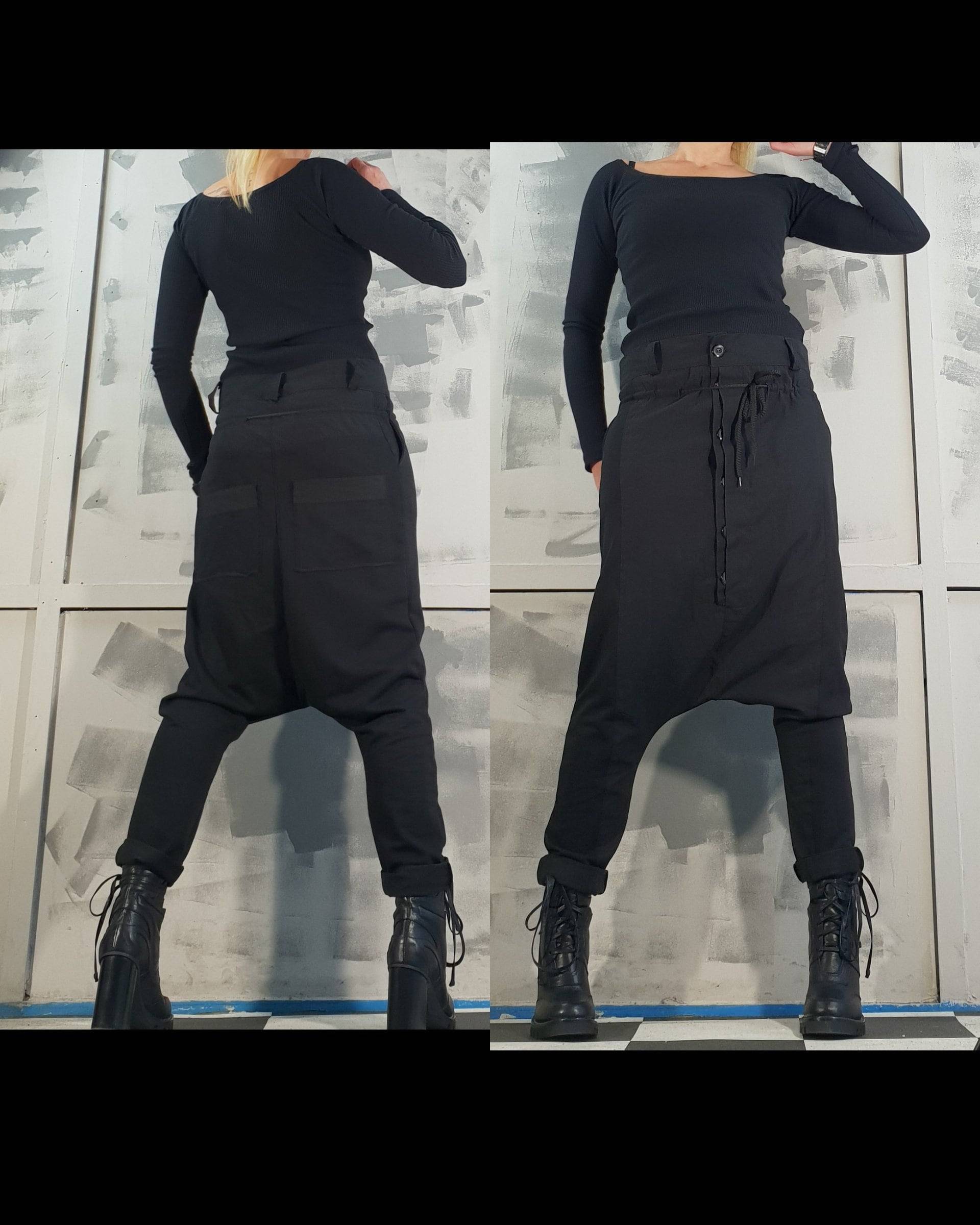 Extravagante Hose, Frauen Haremshose, Avantgarde Grüne Gothic Urban Pants, Loose von NonStandardDesign