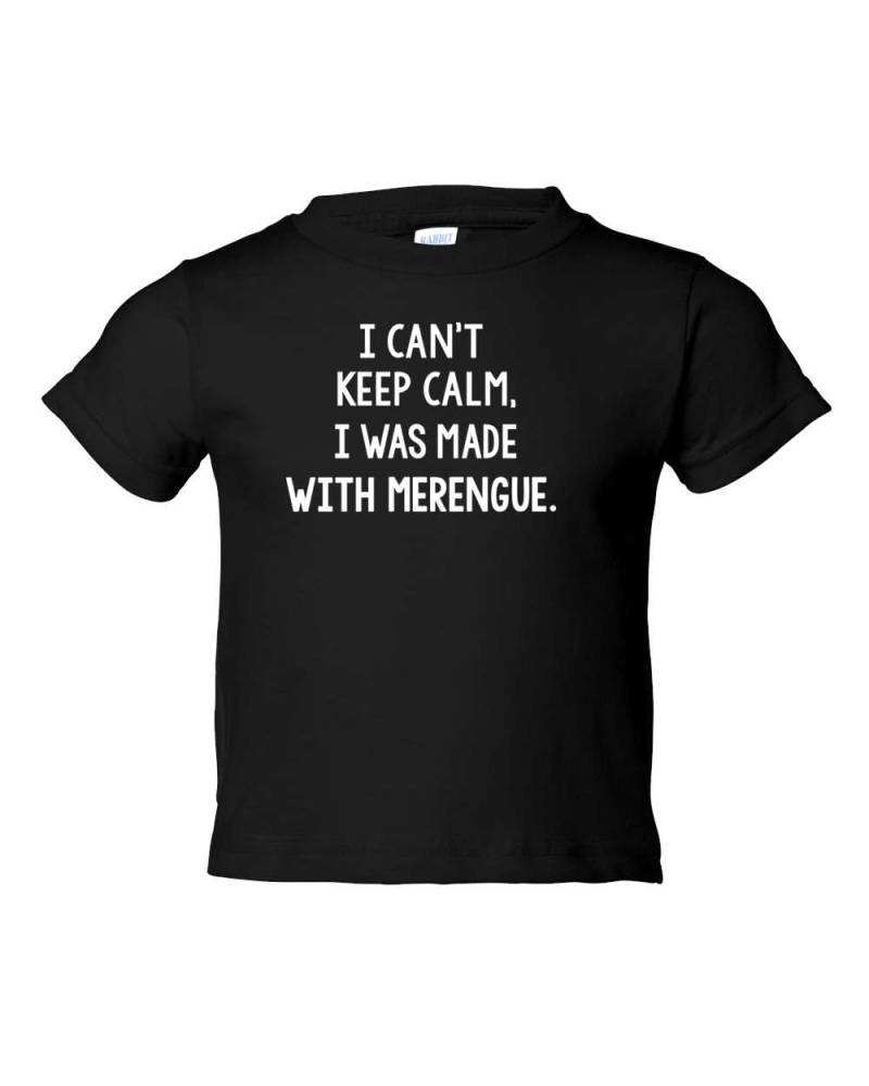 Keep Calm Merengue Baby T-Shirt, Lustiges Kleinkind Shirt von NonVerbalExpression