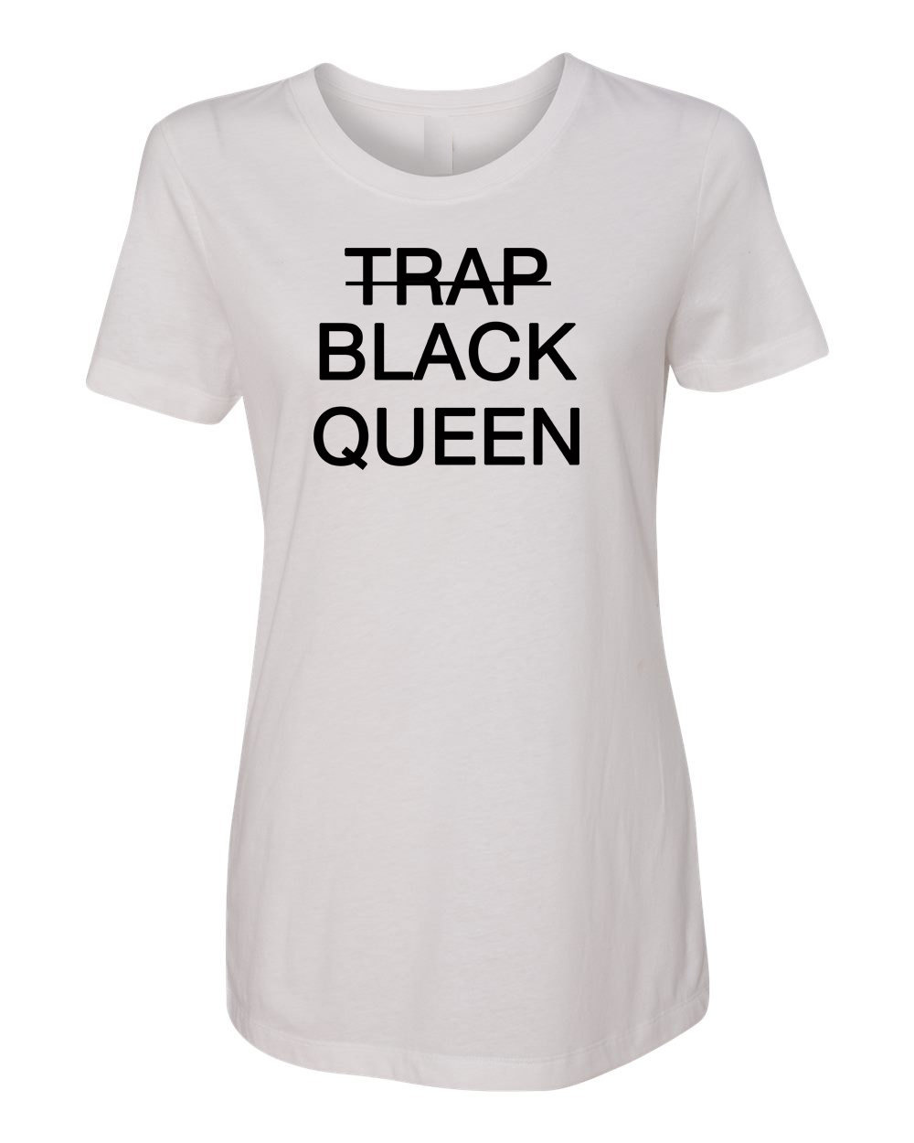 Trap Black Queen Graphic Crop T-Shirt, Pro Schwarzes T-Shirt von NonVerbalExpression