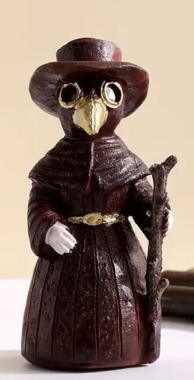 Pestarzt Räucherstäbchenhalter braun 10 cm Harz von Noname