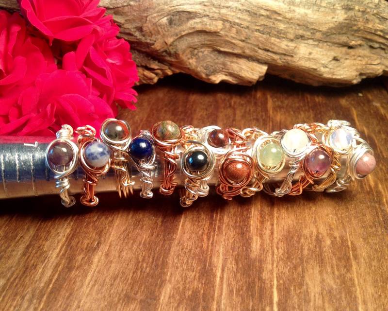 stapelbarer Edelstein Ring stapelbarer Edelstein Ring von NonnaCasaDiVintage