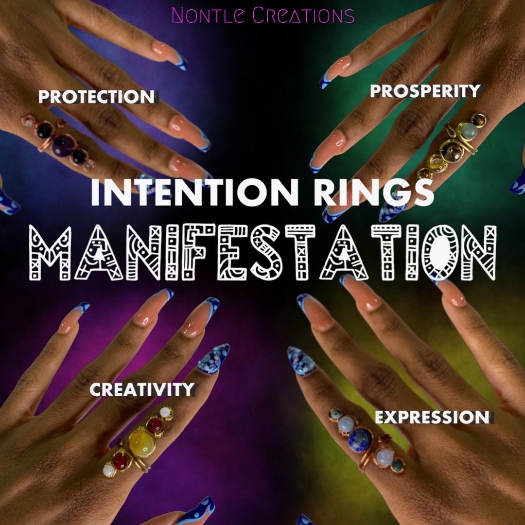 Kupfer Intention Ringe | | 5 Manifestation Ring Geschenk Set Schutz Liebe Wohlstand Ausdruck Kreativität Multi Kupfer Intention Ringe | | 5 Manifestation Ring Geschenk Set Schutz Liebe Wohlstand Ausdruck Kreativität Multi von Nontle