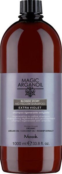 Nook Magic Arganoil No Yellow Shampoo Extra Violet 1000 ml von Nook