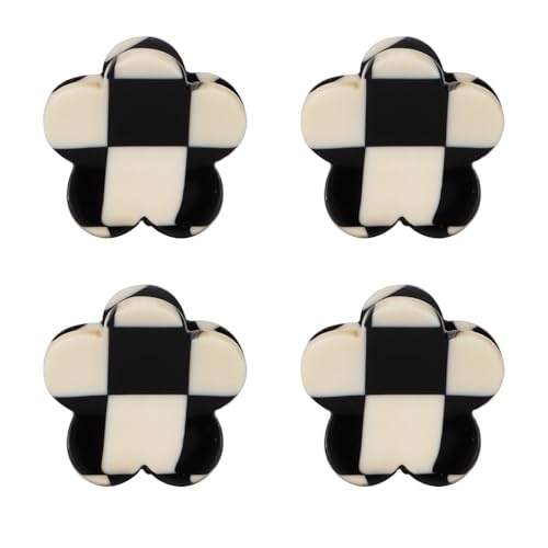 Schachbrett Mini Sonnenblume Haarklammern für Frauen Kleine Größe Niedliche Haarnadeln Clip für Mädchen Haarspangen Klaue Schwarz Weiß Haarschmuck für Frauen Mädchen 4 Stück Schachbrett Mini Sonnenblume Haarklammern für Frauen Kleine Größe Niedliche Haarnadeln Clip für Mädchen Haarspangen Klaue Schwarz Weiß Haarschmuck für Frauen Mädchen 4 Stück von Noonhorse