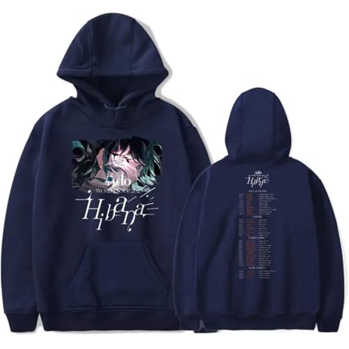 ADO Hibana World Tour Merch Kapuzenpullover Männer Frauen Unisex Casual Langarm Hoodies Bedruckt Übergröße Pullover Sweatshirts XS~4XL-Blue||3X_l von Noonocy