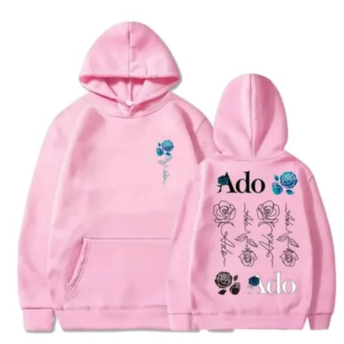 ADO Wish Tour Merch Kapuzenpullover 2D Gedruckt Langarm Pullover Sweatshirts Lässig Lose Hoodies Für Männer Frauen XS~4XL-pink||4X_l von Noonocy