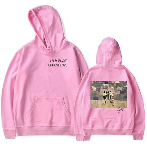 Liam Payne Merch Kapuzenpullover Unisex Bedruckte Langarm Pullover Sweatshirts Lässige Mode Hoodies Für Männer Frauen XS~4XL-pink||m von Noonocy