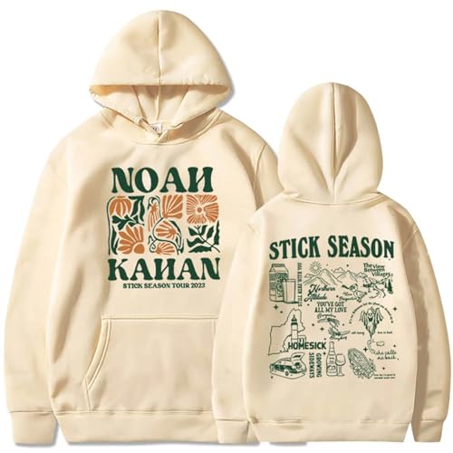 Noah Kahan Merch Kapuzenpullover Unisex Casual Pullover Top Bedruckte Mode Langarm Sweatshirt Übergroße Hoodie Für Männer Frauen XS~4XL-Khaki||l von Noonocy