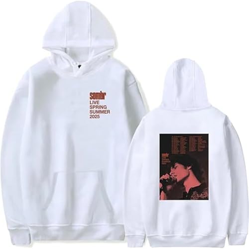 Sombr Merch Kapuzenpullover Frauen Männer Mode Übergröße Langarm Pullover Sweatshirt Bedruckt Unisex Hoodies Straßenkleidung XS~4XL-White||m von Noonocy