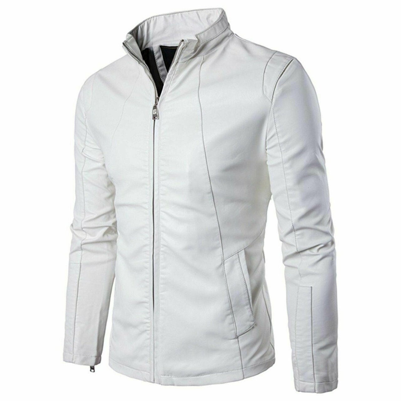 Herren White Echtschaffell Lederjacke | Stilvolle Motorrad Café Racer Casual & Abendkleidung Jacke Bestes Geschenk Für Ihn von NooriLeather