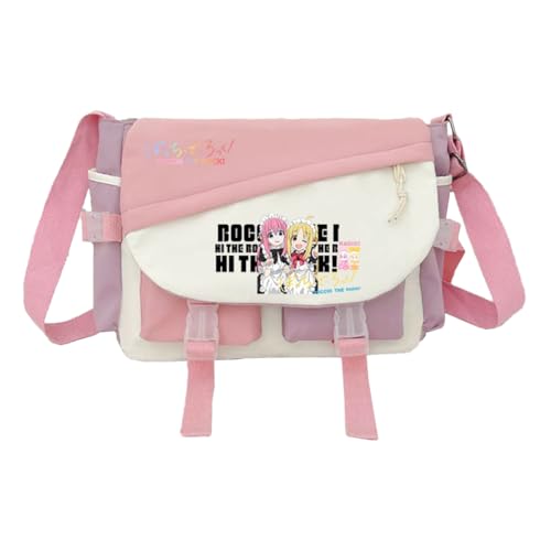Gotō Hitori Schultertasche Anime Yamada Ryo/Ijichi Nijika Umhängetasche Große Messenger Bag Anime Tasche mit mehreren Fächern Schulsachen Studenten von Noowye