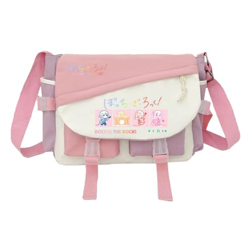 Gotō Hitori Schultertasche Anime Yamada Ryo/Ijichi Nijika Umhängetasche Große Messenger Bag Anime Tasche mit mehreren Fächern Schulsachen Studenten von Noowye