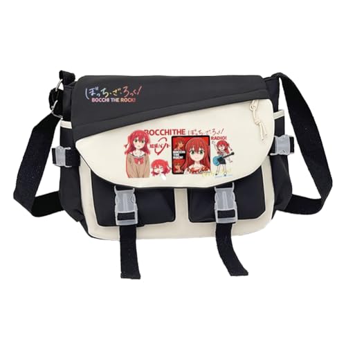 Gotō Hitori Schultertasche Anime Yamada Ryo/Ijichi Nijika Umhängetasche Große Messenger Bag Anime Tasche mit mehreren Fächern Schulsachen Studenten von Noowye