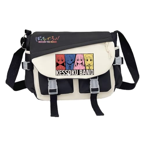 Gotō Hitori Schultertasche Anime Yamada Ryo/Ijichi Nijika Umhängetasche Große Messenger Bag Anime Tasche mit mehreren Fächern Schulsachen Studenten von Noowye