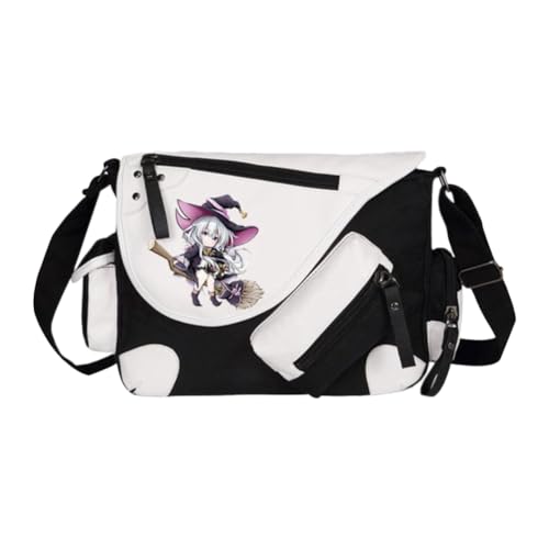 Noowye Elaina Schultertasche Anime Elaina Umhängetasche Groß Leichtes Anime Tasche Herren&Damen - Back to School Schulsachen Aesthetic Bag für Studenten von Noowye