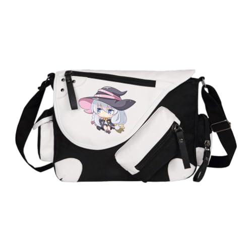 Noowye Elaina Schultertasche Anime Elaina Umhängetasche Groß Leichtes Anime Tasche Herren&Damen - Back to School Schulsachen Aesthetic Bag für Studenten von Noowye