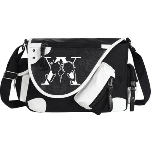 Noowye Hisoka Schultertasche Anime Chrollo Lucilfer Messenger Bag Shalnark Umhängetasche für Frauen und Männer - Große Tasche mit mehreren Fächern von Noowye