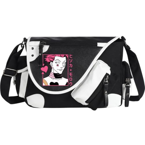 Noowye Hisoka Schultertasche Anime Chrollo Lucilfer Messenger Bag Shalnark Umhängetasche für Frauen und Männer - Große Tasche mit mehreren Fächern von Noowye