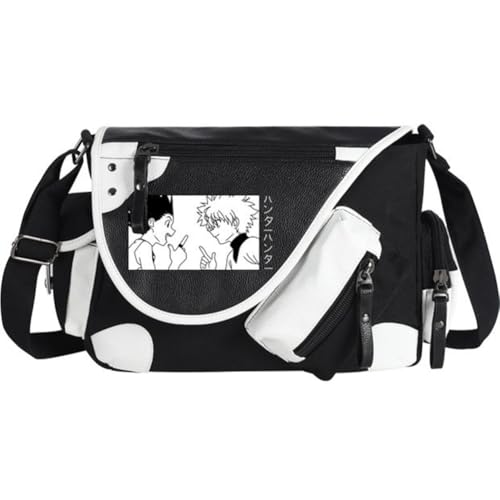 Noowye Hisoka Schultertasche Anime Chrollo Lucilfer Messenger Bag Shalnark Umhängetasche für Frauen und Männer - Große Tasche mit mehreren Fächern von Noowye