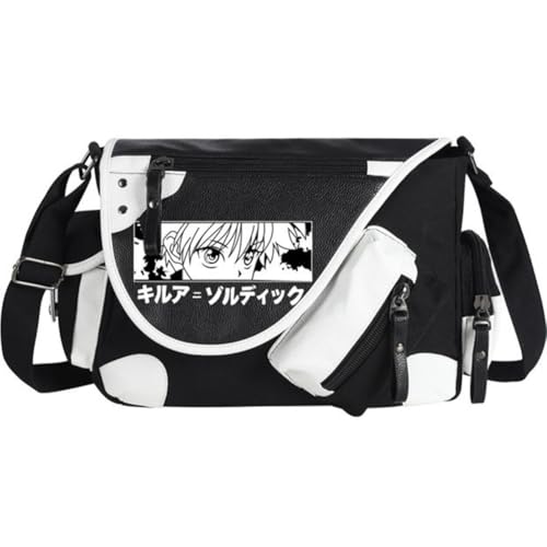 Noowye Hisoka Schultertasche Anime Chrollo Lucilfer Messenger Bag Shalnark Umhängetasche für Frauen und Männer - Große Tasche mit mehreren Fächern von Noowye