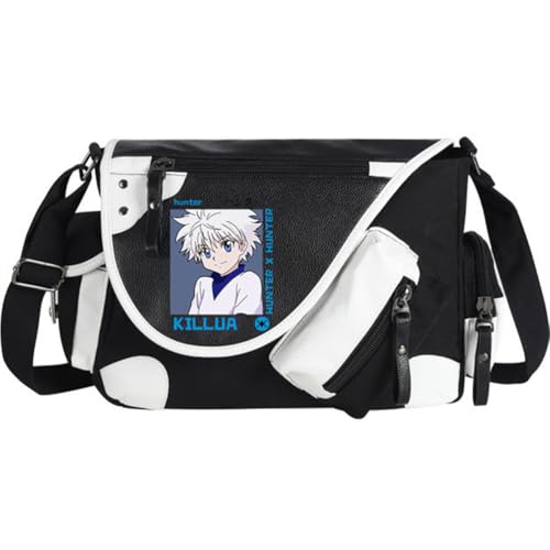 Noowye Hisoka Schultertasche Anime Chrollo Lucilfer Messenger Bag Shalnark Umhängetasche für Frauen und Männer - Große Tasche mit mehreren Fächern von Noowye