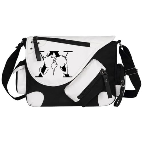 Noowye Hisoka Schultertasche Anime Chrollo Lucilfer Messenger Bag Shalnark Umhängetasche für Frauen und Männer - Große Tasche mit mehreren Fächern von Noowye