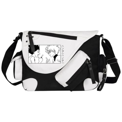 Noowye Hisoka Schultertasche Anime Chrollo Lucilfer Messenger Bag Shalnark Umhängetasche für Frauen und Männer - Große Tasche mit mehreren Fächern von Noowye
